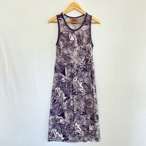 JOHNNY WAS Womens Small Carioca Easy Fit Tank Dress Tropical Butterflies Stretch